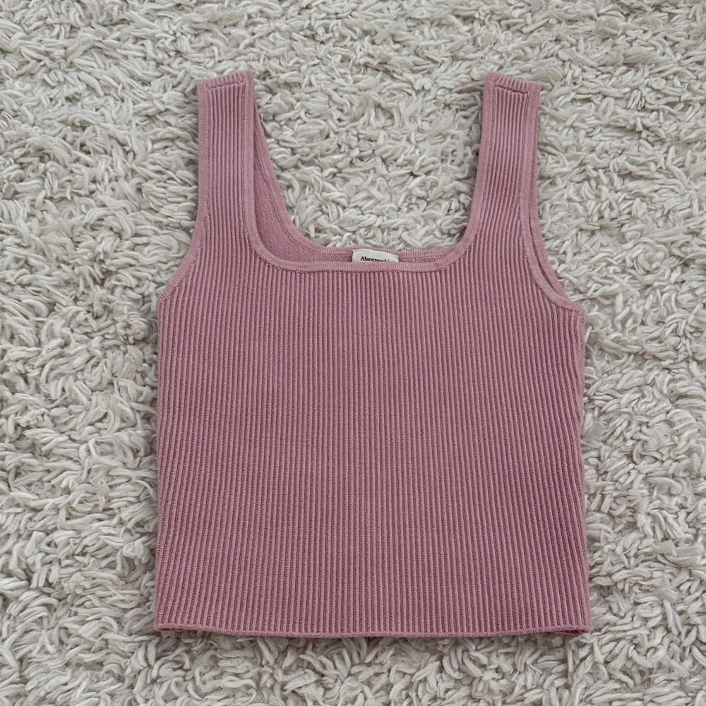 Ribbed Pink Abercrombie Tank Top